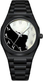 Black Arabic Dial Black & White Luxury Watch