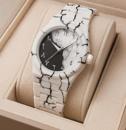 White Arabic Ora Watch Elegant White Dial