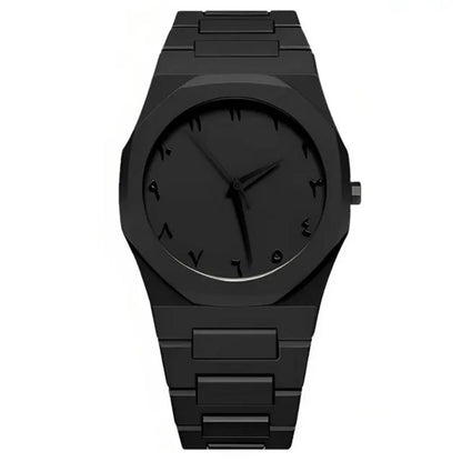 Black Arabic Dial Watch  Luxury Black