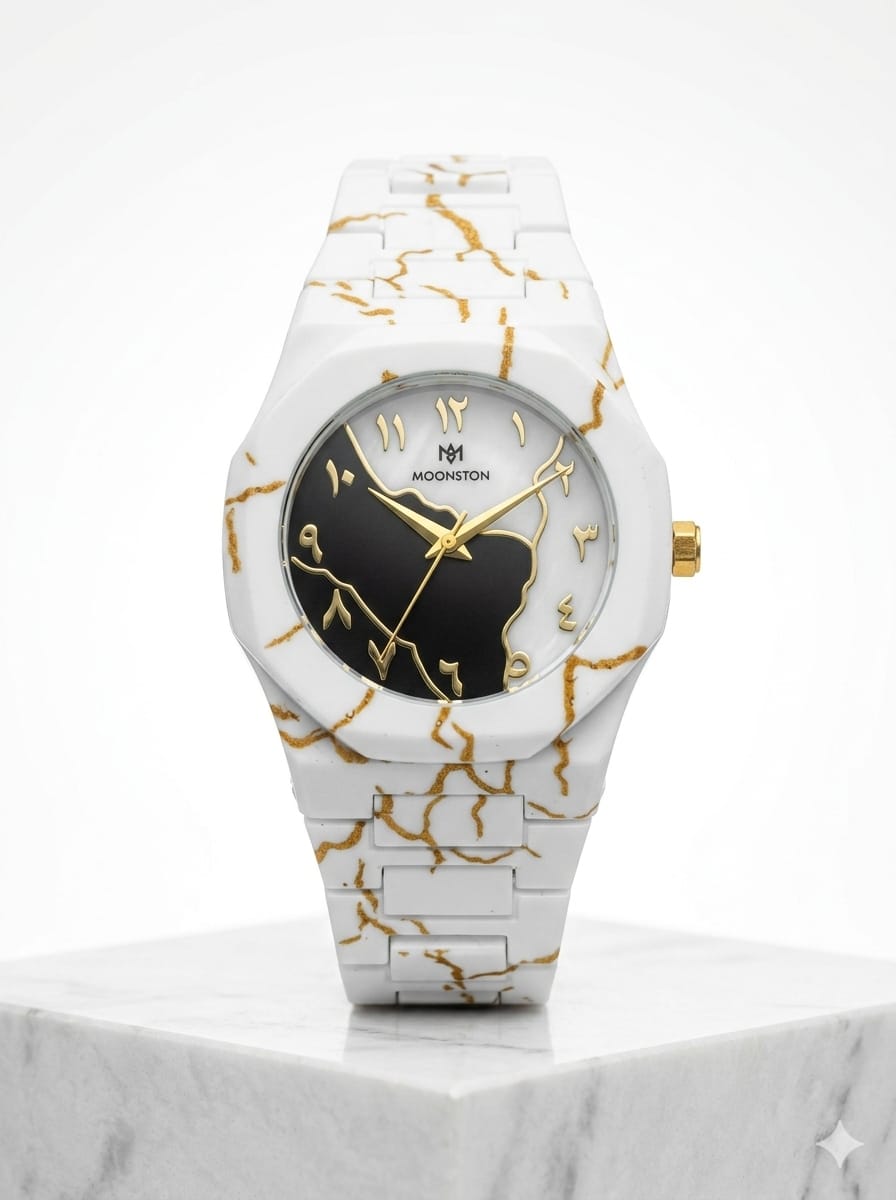 White Arabic Ora Watch Elegant White Dial