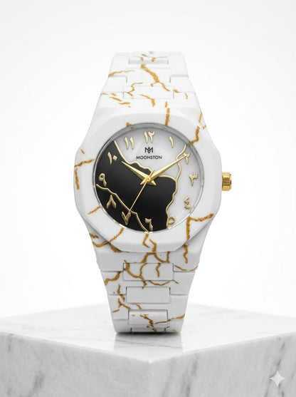 White Arabic Ora Watch Elegant White Dial