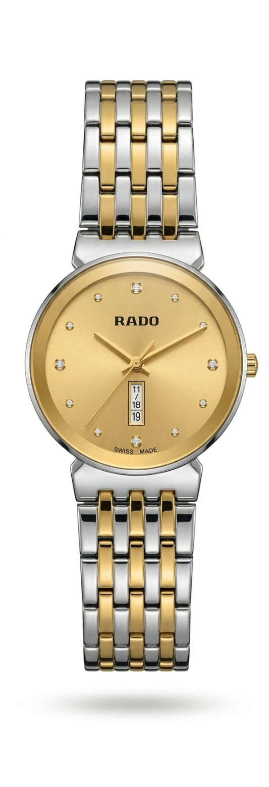 Rado Golden Color Luxury Watch  Premium Stainless Steel Elegant Design