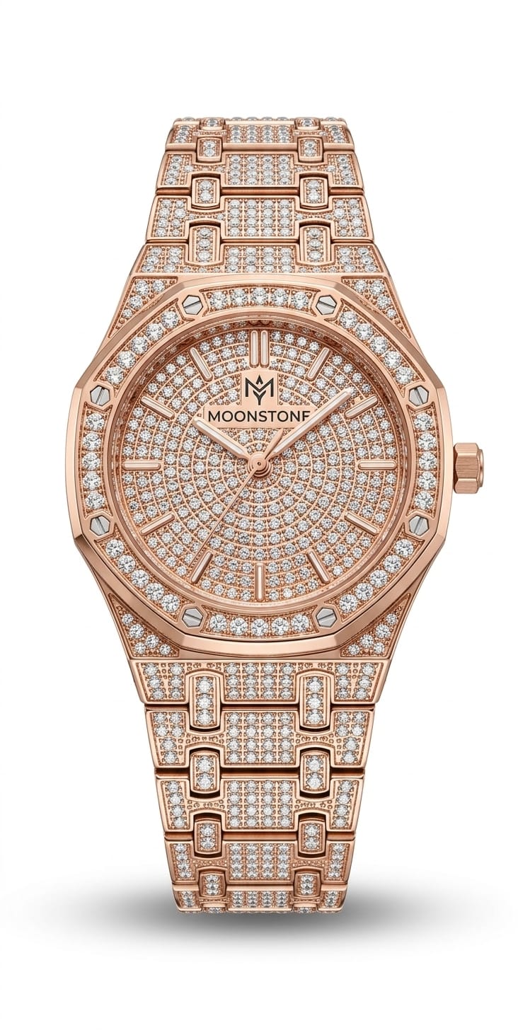 Moonstone Diamond Girls Watch Elegant Luxury Design