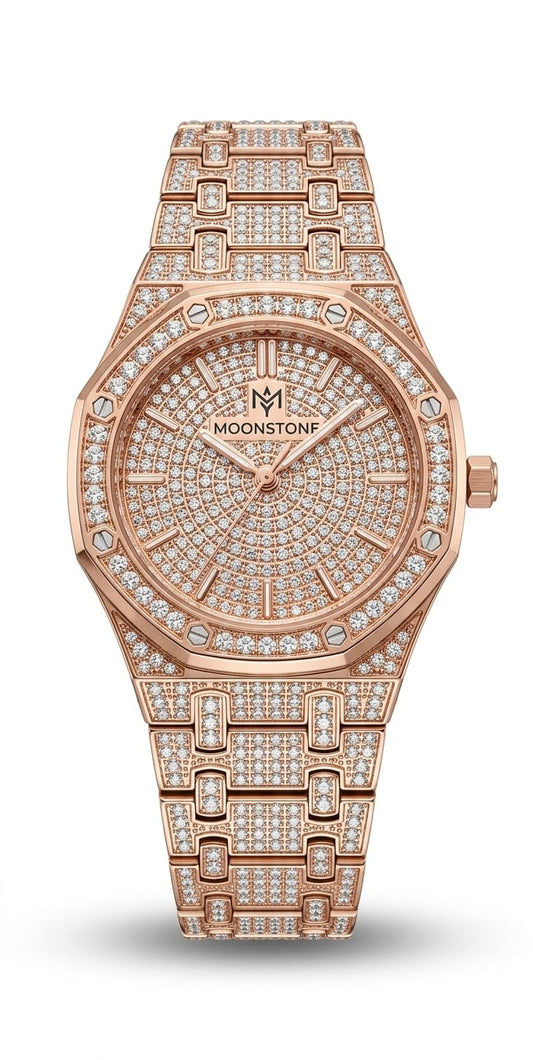Moonstone Diamond Girls Watch Elegant Luxury Design