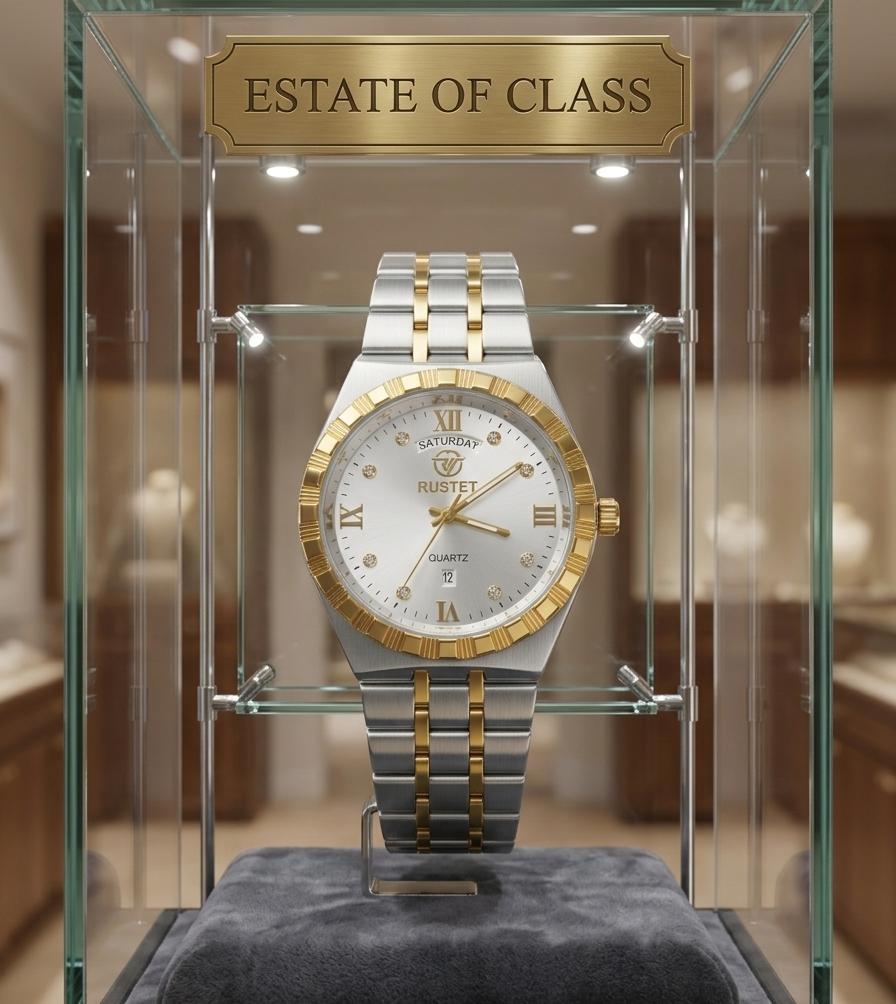 Estate of Class Watch  Silver Sunray Dial with Fluted Golden style