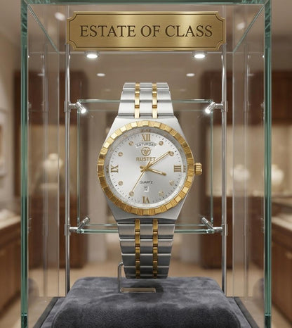 Estate of Class Watch  Silver Sunray Dial with Fluted Golden style