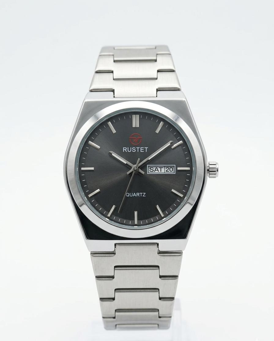 RUSTET Executive Series Men Watch Charcoal Grey Dial with Stainless Steel