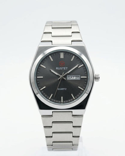 RUSTET Executive Series Men Watch Charcoal Grey Dial with Stainless Steel
