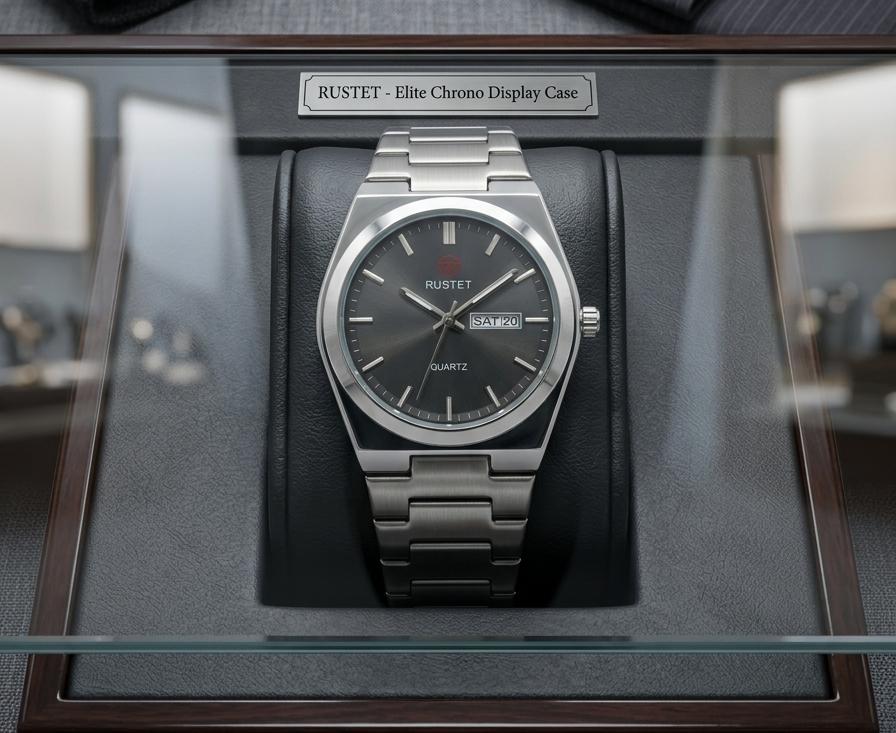 RUSTET Executive Series Men Watch Charcoal Grey Dial with Stainless Steel