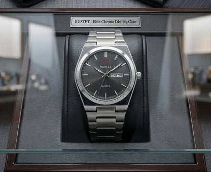 RUSTET Executive Series Men Watch Charcoal Grey Dial with Stainless Steel